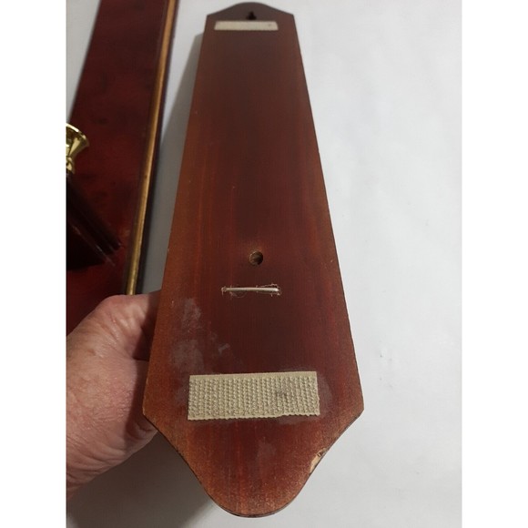 Cherry Hill 2 Wall Sconces Wood Brass Trim & Candle Holders (i) - Picture 4 of 6